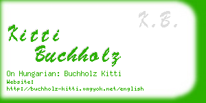 kitti buchholz business card